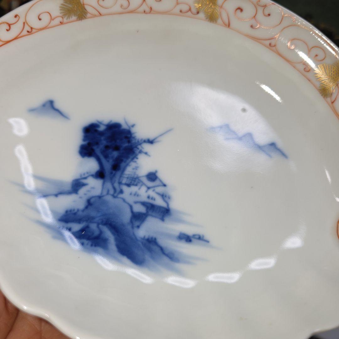 源六焼　富永源六　鮑型/アワビ　銘々皿　3枚　三つト印