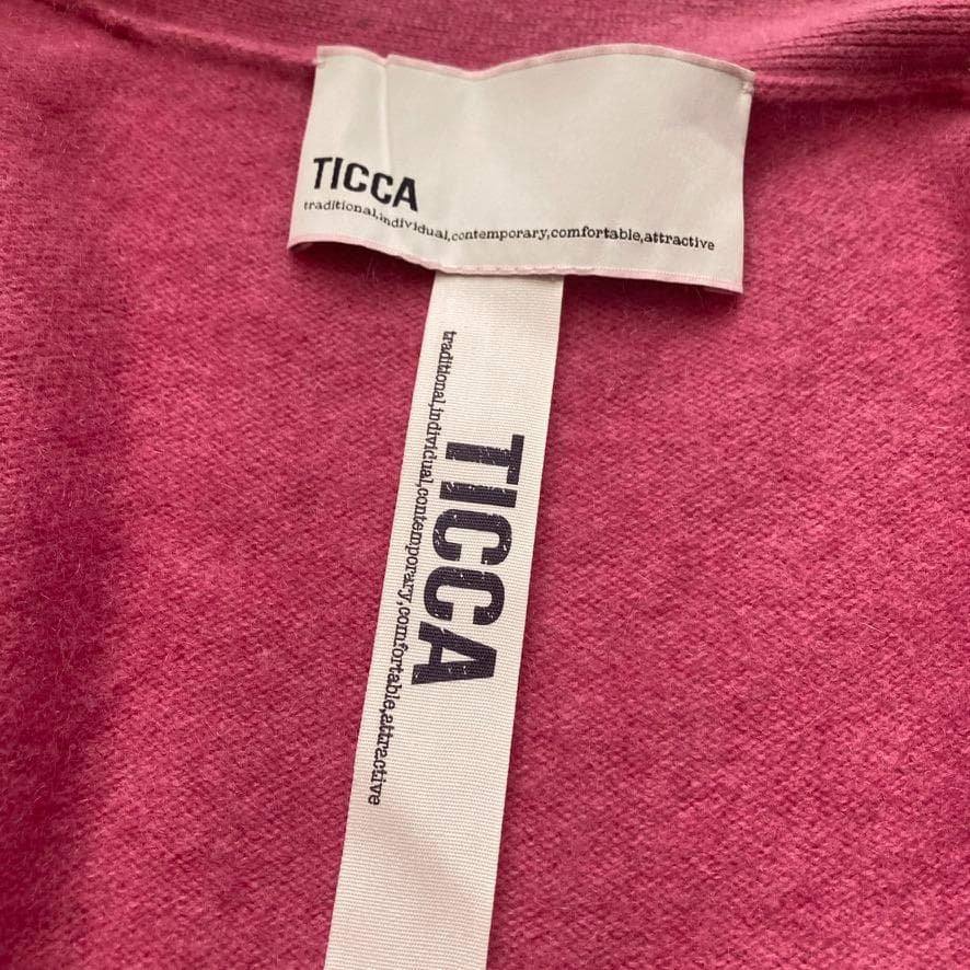 【ままぁ】TICCA　22AW ヤクショートカーディガン 前後2WAY