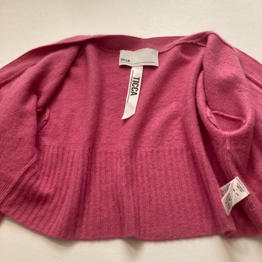 【ままぁ】TICCA　22AW ヤクショートカーディガン 前後2WAY