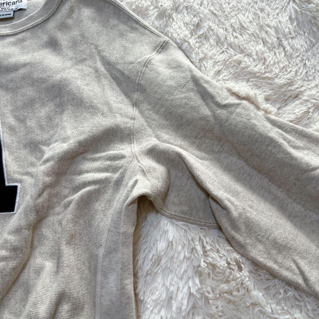 大人気✨Americana Aロゴ スウェット　トレーナー　オートミール　綿　M