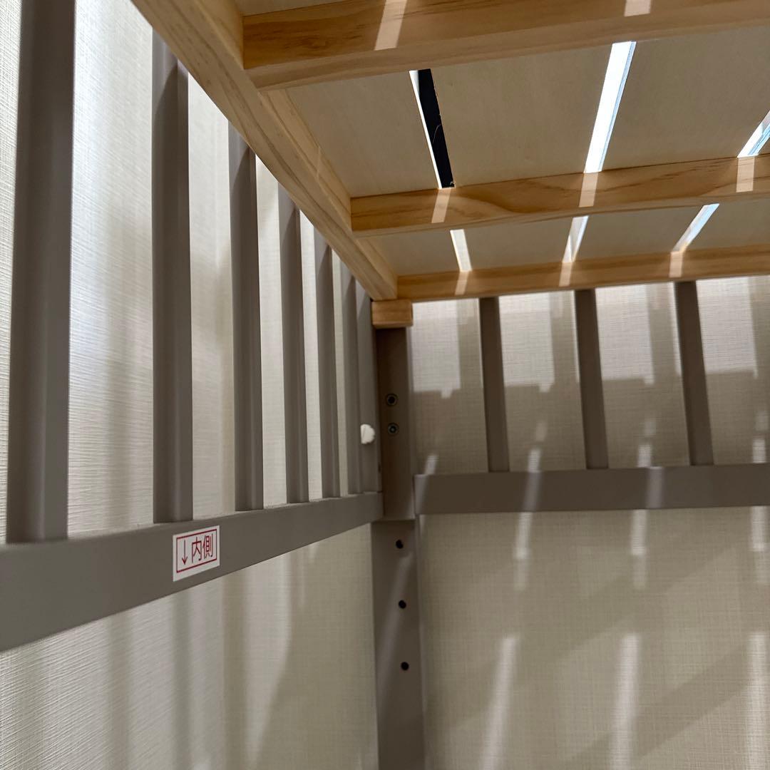 【Kura 】ノモック　wオープンハイタイプ ミニベビーベッド