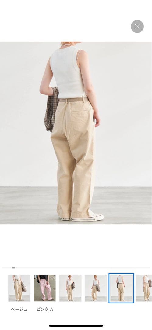 Spick and spanチノワイドパンツ38