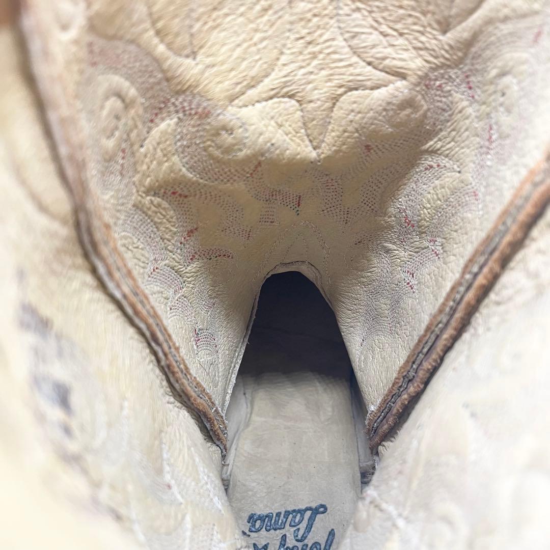 【良品】Tony Lama トニーラマ ウエスタンブーツ 刺繍 レザー ブラウン