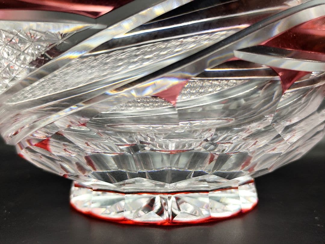 定価約16万円★超希少品 祝の膳 大鉢カガミクリスタル（切子、江戸切子、薩摩切子