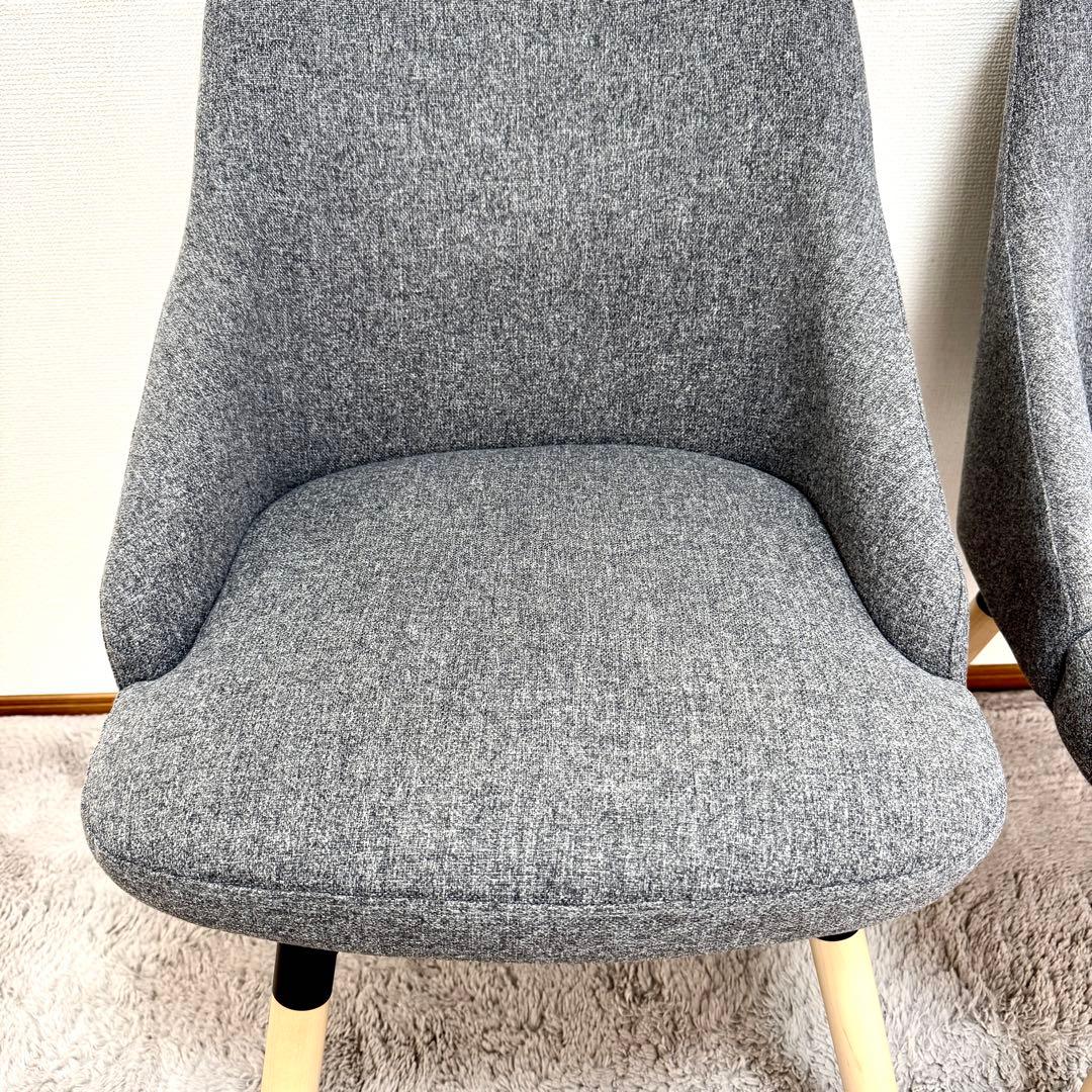 【送料込み】IKEA ヤンオロフ回転パーソナルチェア ミディアムグレー 2脚