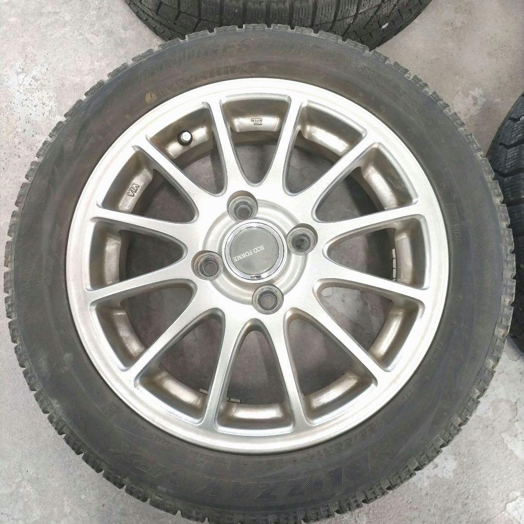 165/55R14 スタッドレスタイヤホイール 4本 ブリヂストン ブリザック