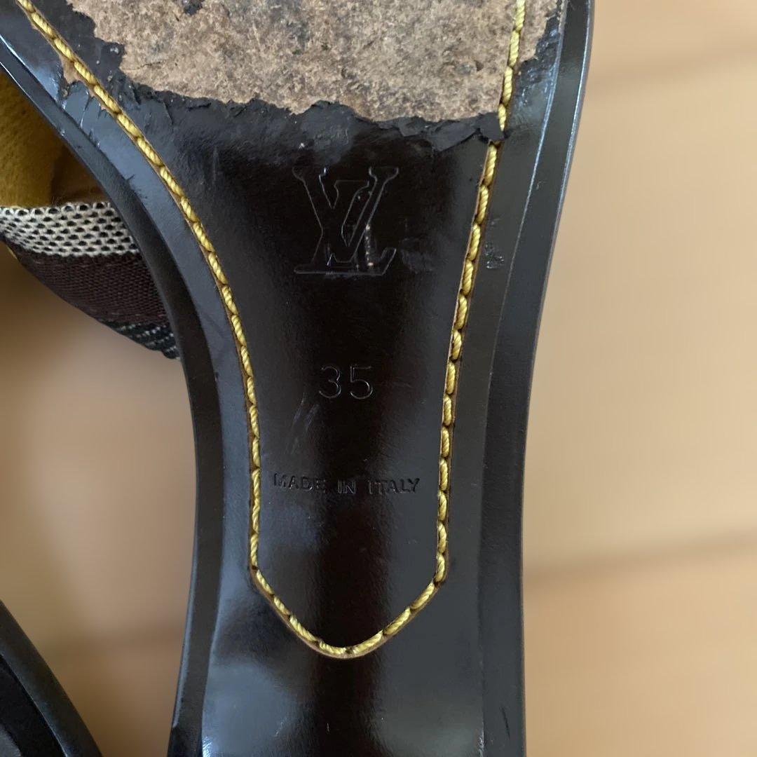 ルイヴィトン　ミュール　サンダル　ナイルラインウェッジクロスサンダル