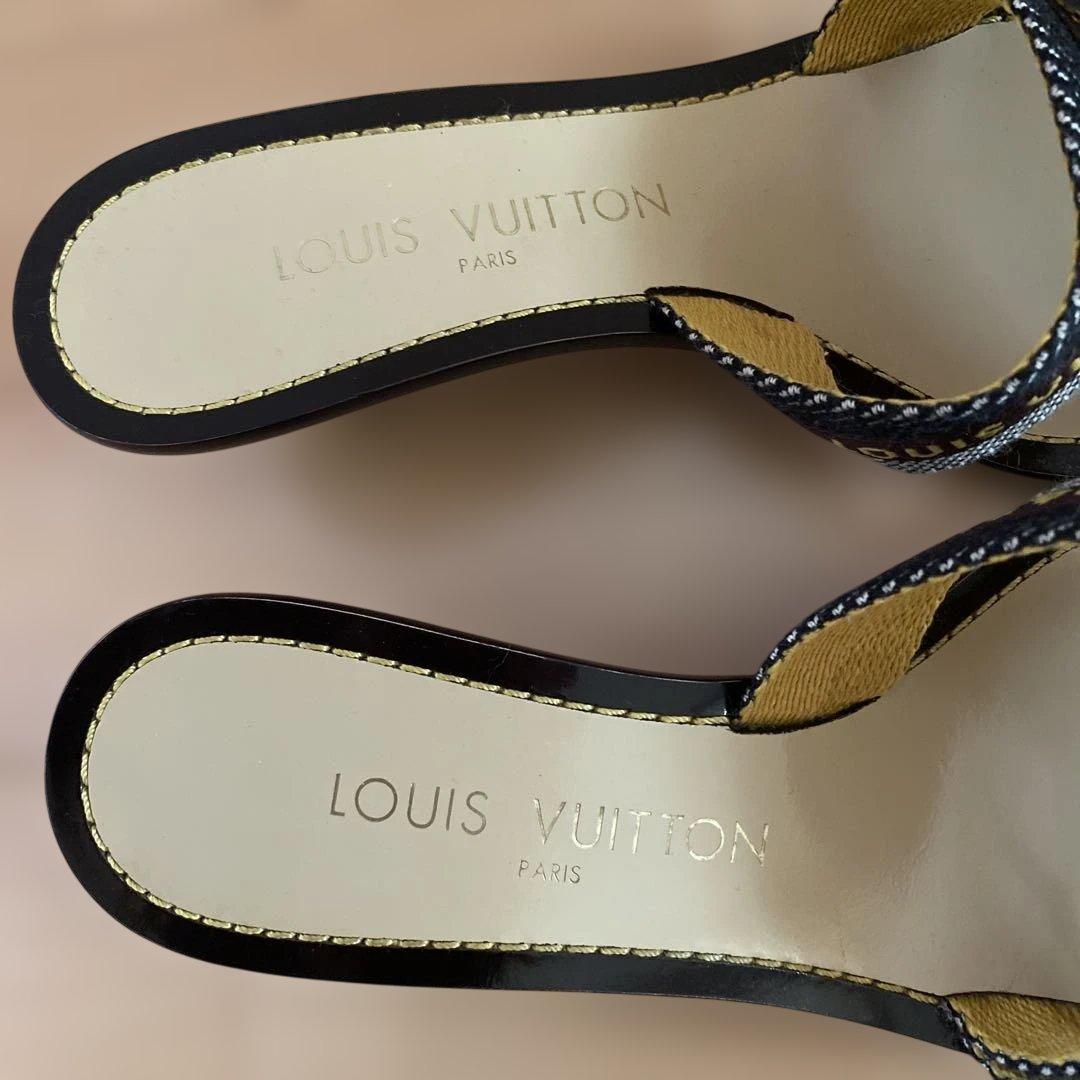 ルイヴィトン　ミュール　サンダル　ナイルラインウェッジクロスサンダル