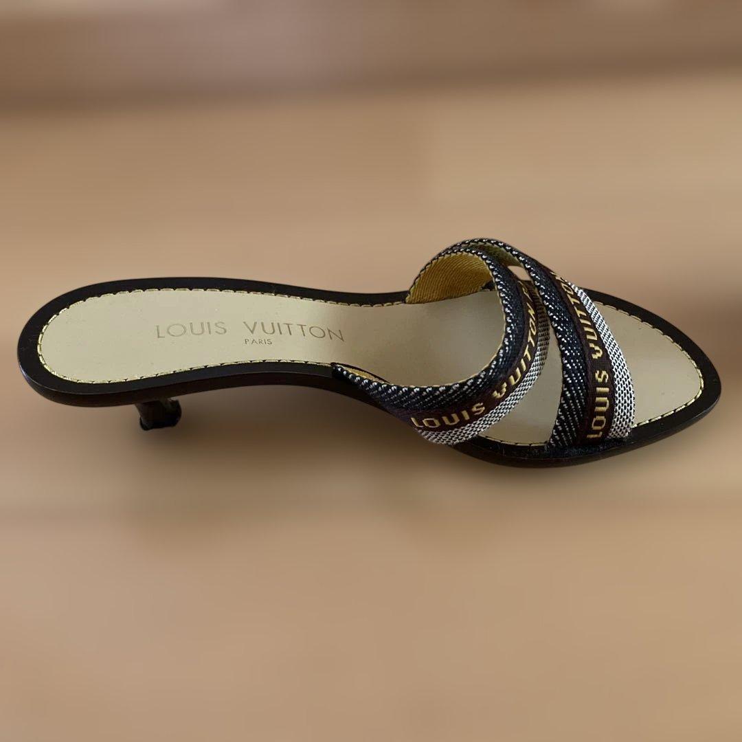 ルイヴィトン　ミュール　サンダル　ナイルラインウェッジクロスサンダル