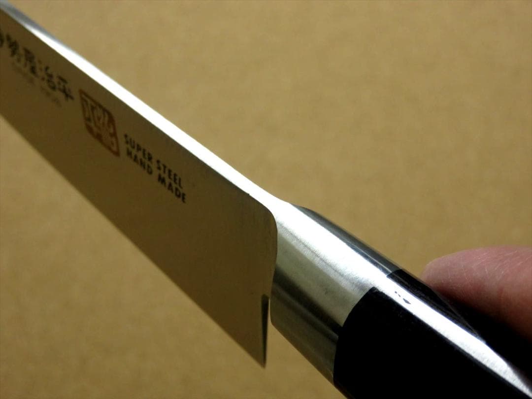 関の刃物 牛刀 180mm 伊勢屋治平 8A 口金付 黒パッカー 肉切り 洋包丁