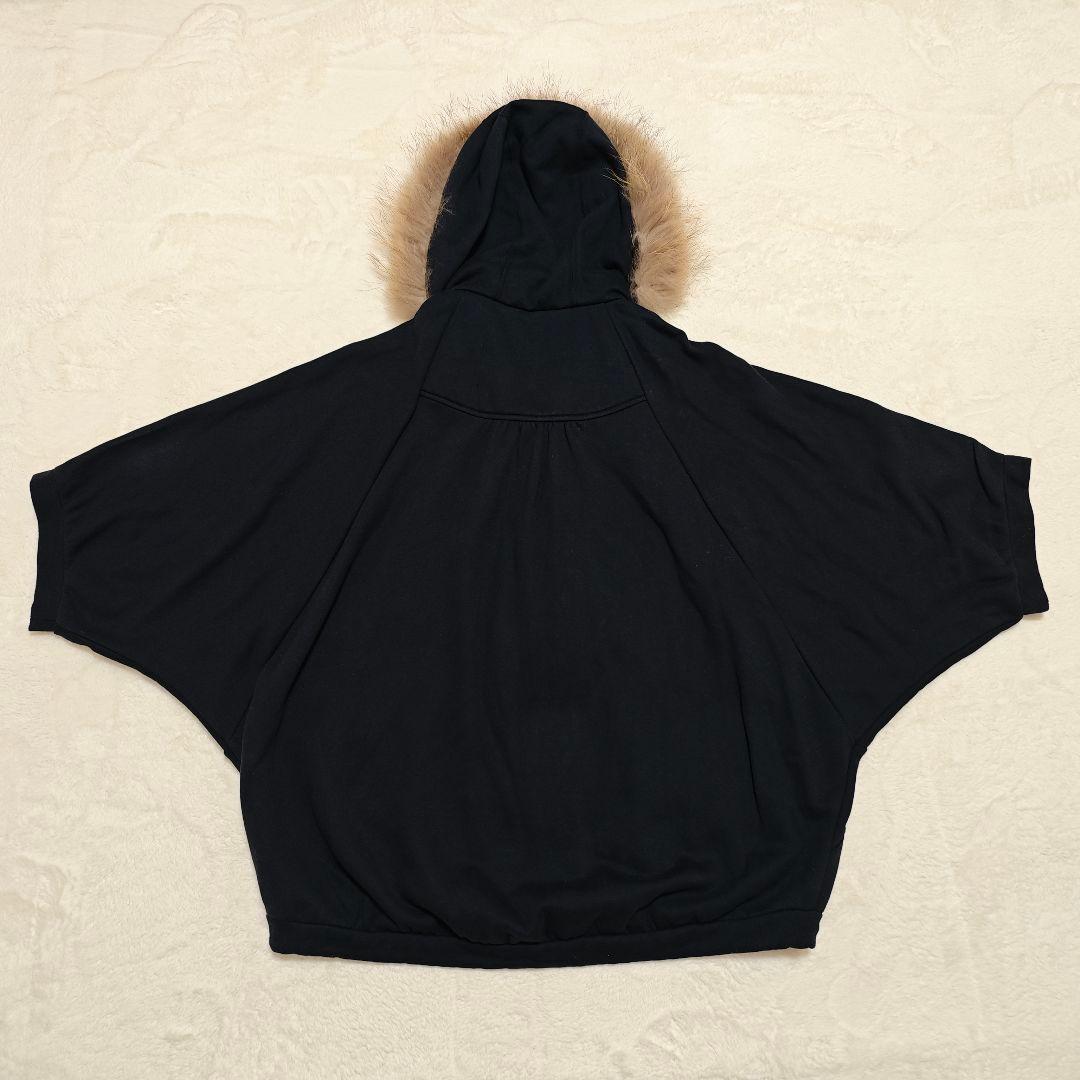 美品✨バーバリーブルーレーベル ポンチョケープコート　ラクーンファー　38