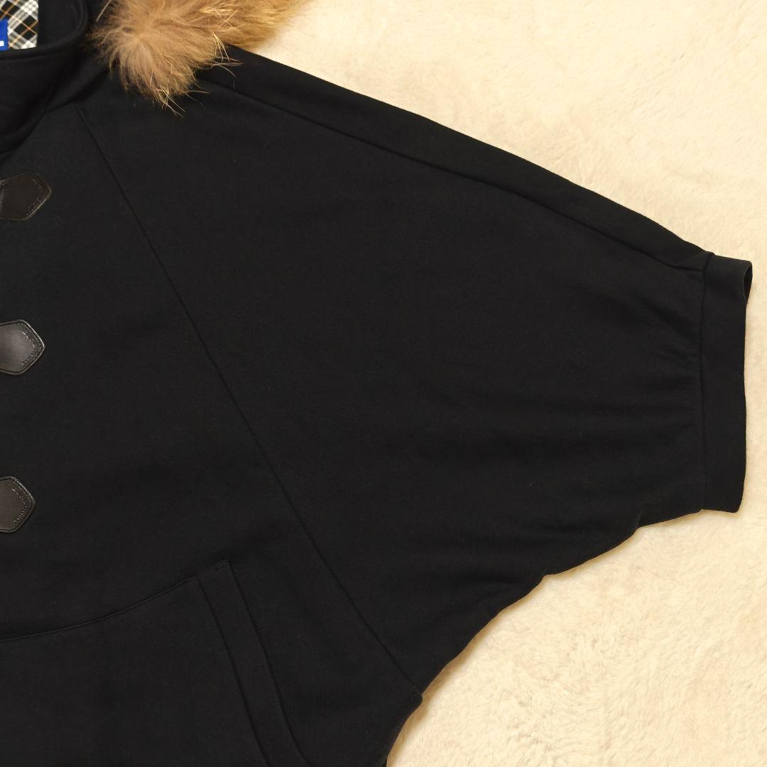 美品✨バーバリーブルーレーベル ポンチョケープコート　ラクーンファー　38