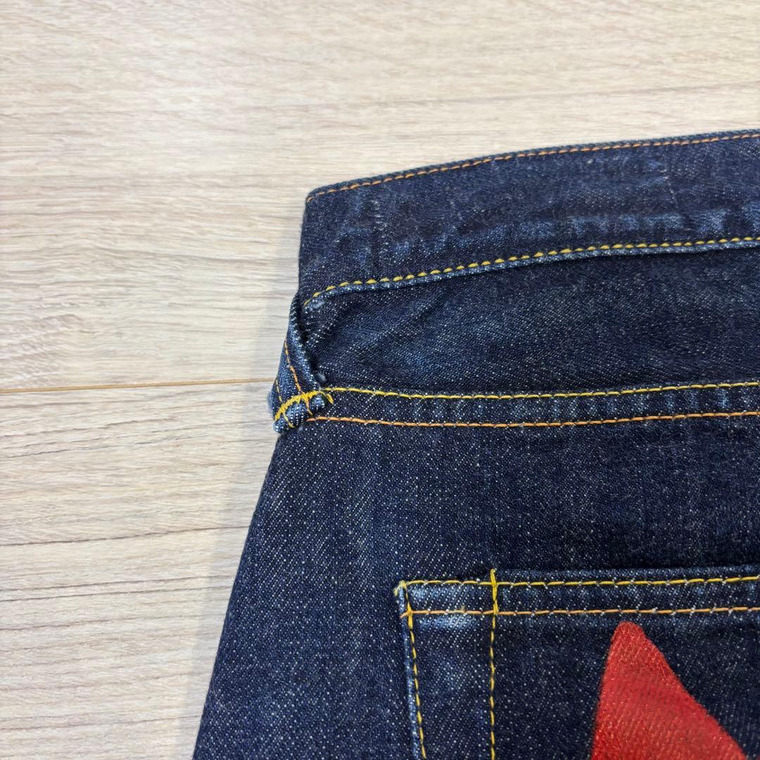 00s EVISU ストレートデニム 猫デザイン
