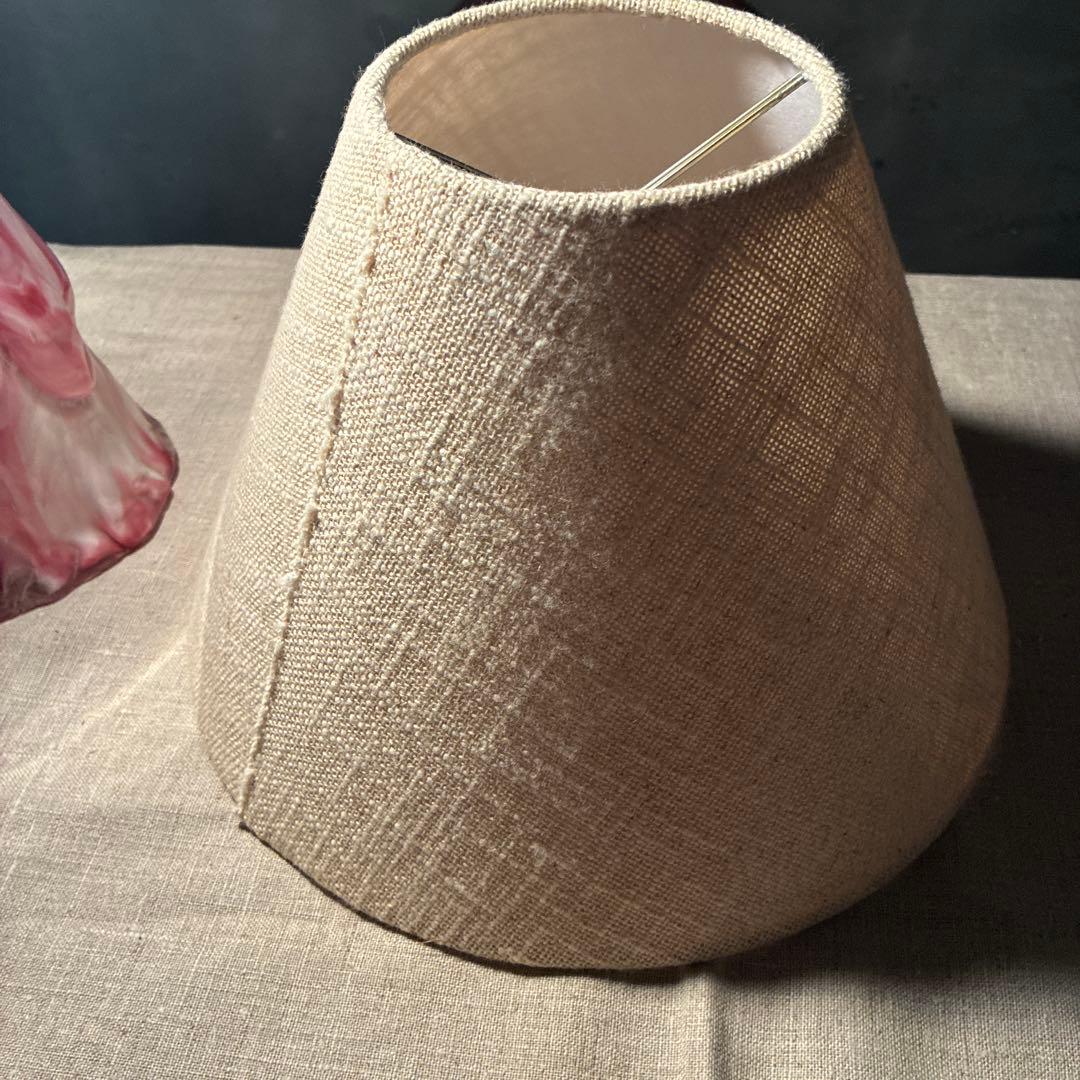 岩田ガラス テーブルランプ ライト スタンドライト 布シェード IWATA