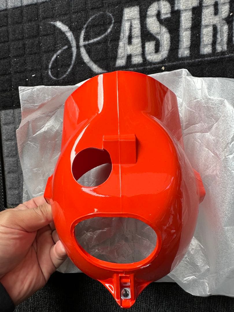 ヘッドライト　ケース　オレンジ　ダックス シャリー