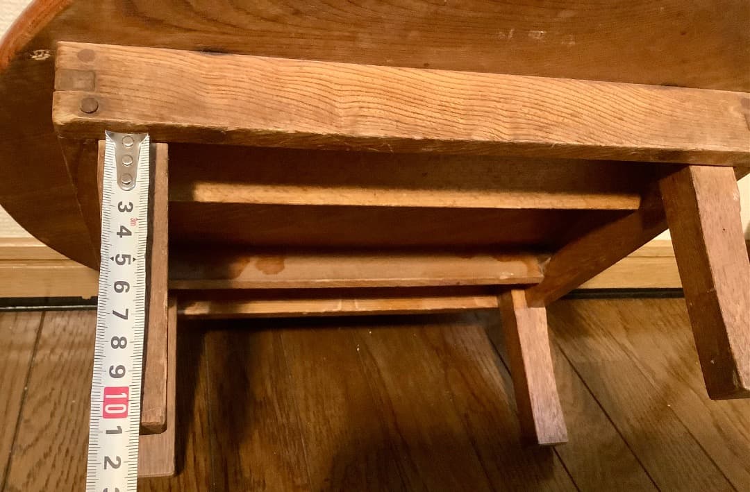 昭和レトロ　ちゃぶ台　 ミニサイズ　折り畳み式　コンパクト　アンティーク　古道具