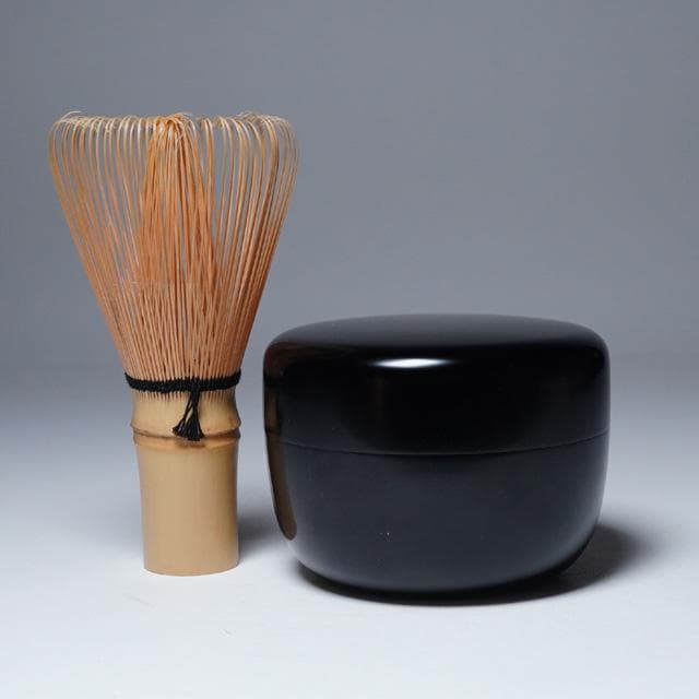 川端近左　黒平棗　共箱　二重箱　茶道具　漆器　薄茶器