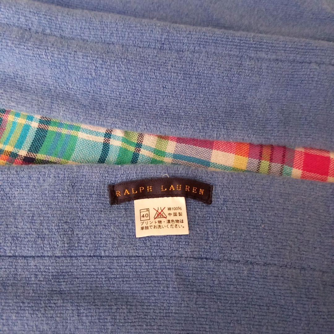 ラルフローレン チェック柄ハーフタオルケット 2枚セット　約140×95センチ