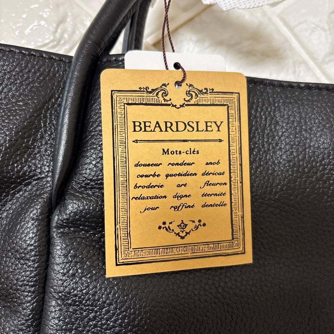 ★週末価格‼️【新品タグ付き】BEARDSLEYビアズリー牛革トートバッグ黒