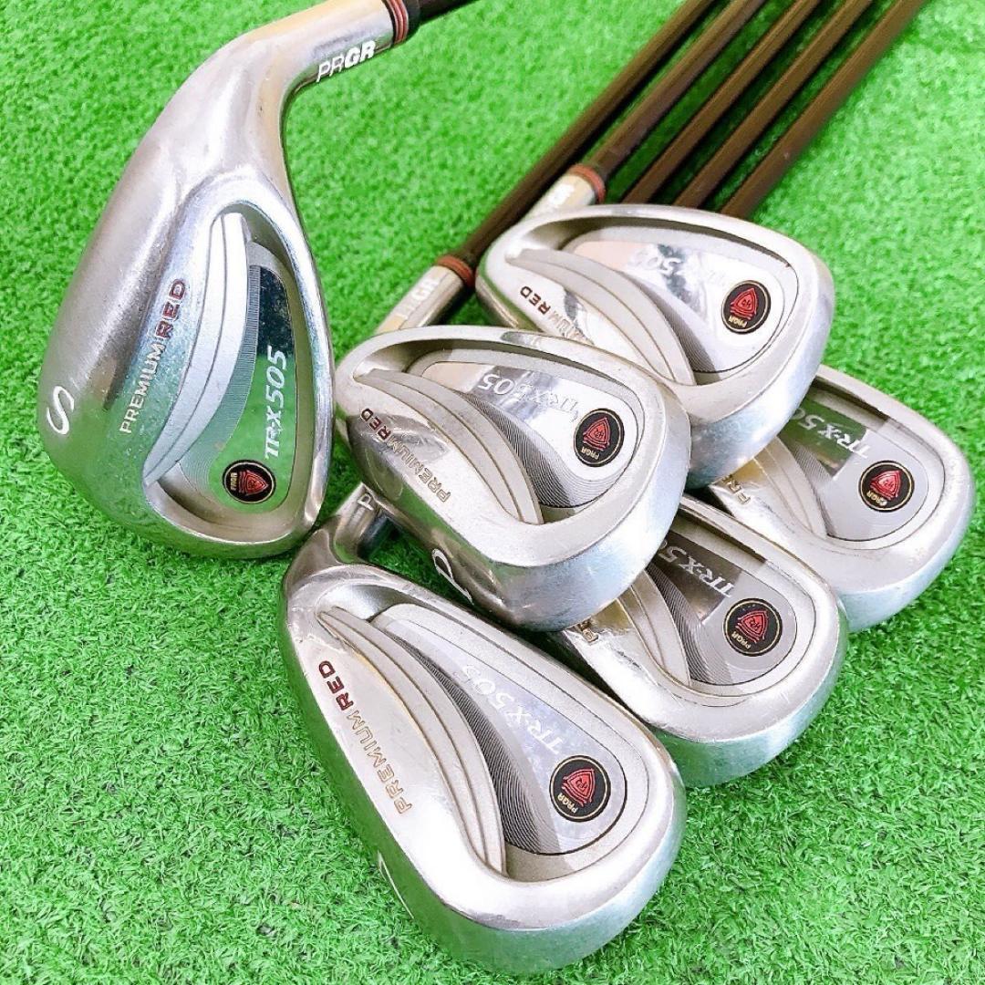 テ04★希少プロギア 6本レディースアイアンセット M-30 TR-X505 赤