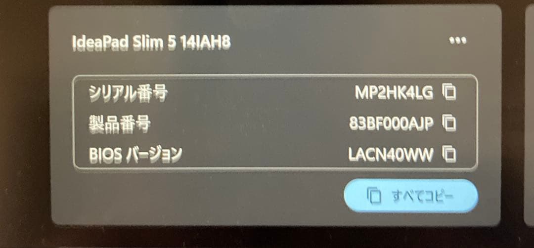 【エビフライ台風】Lenovo IdeaPad Slim 5i Gen 8