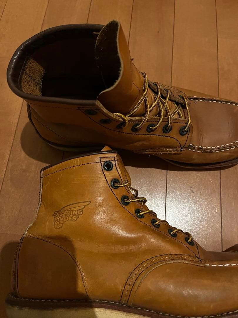 70レザー ブラウン ワークブーツ ハイカット