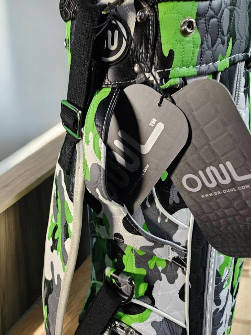 【新品未使用】OWL ワニ柄カモフラージュ ゴルフバッグGREEN
