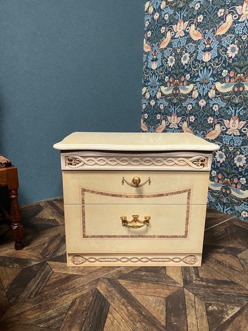 サルタレッリ 2段チェスト インテリア 白家具 姫系 インテリア ロココ調 箪笥