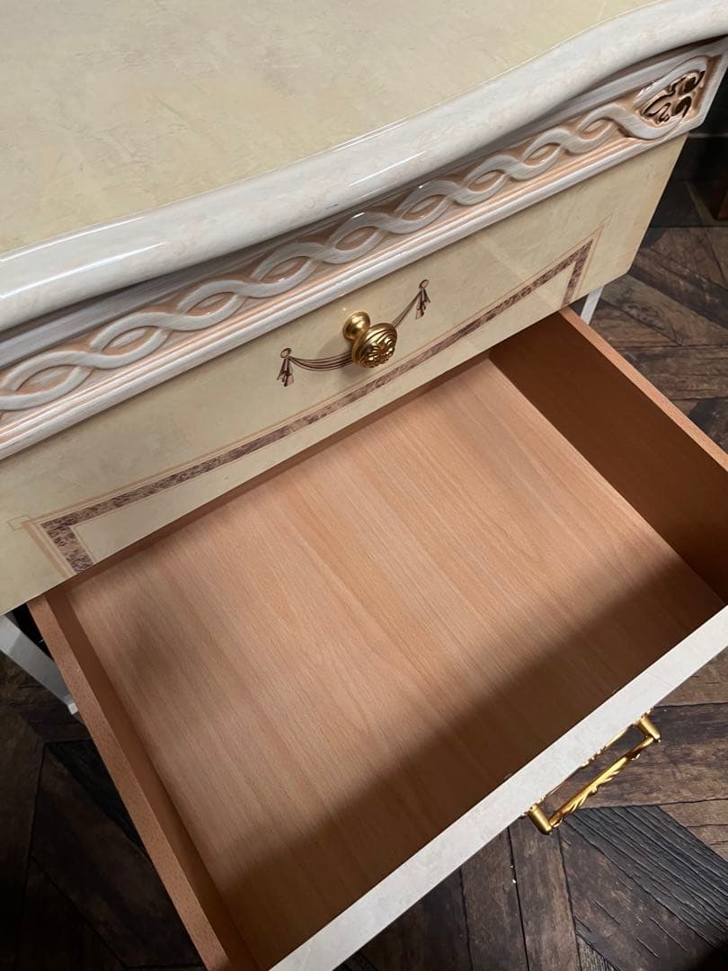 サルタレッリ 2段チェスト インテリア 白家具 姫系 インテリア ロココ調 箪笥