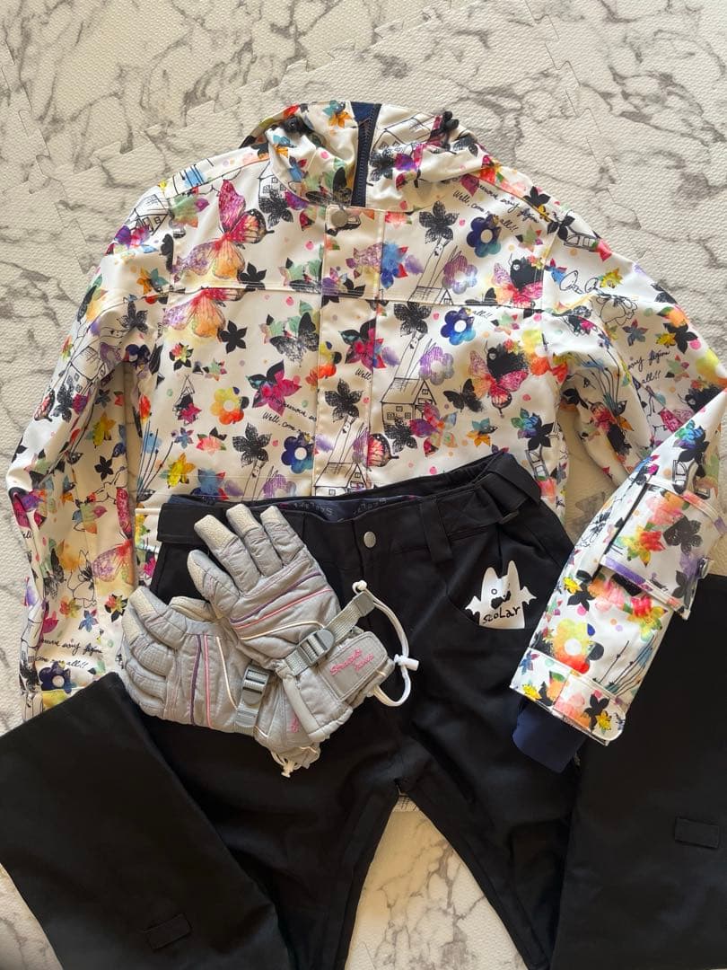 【超美品】SCOLAR スノーボードウェア 上下セット おまけ　手袋付き