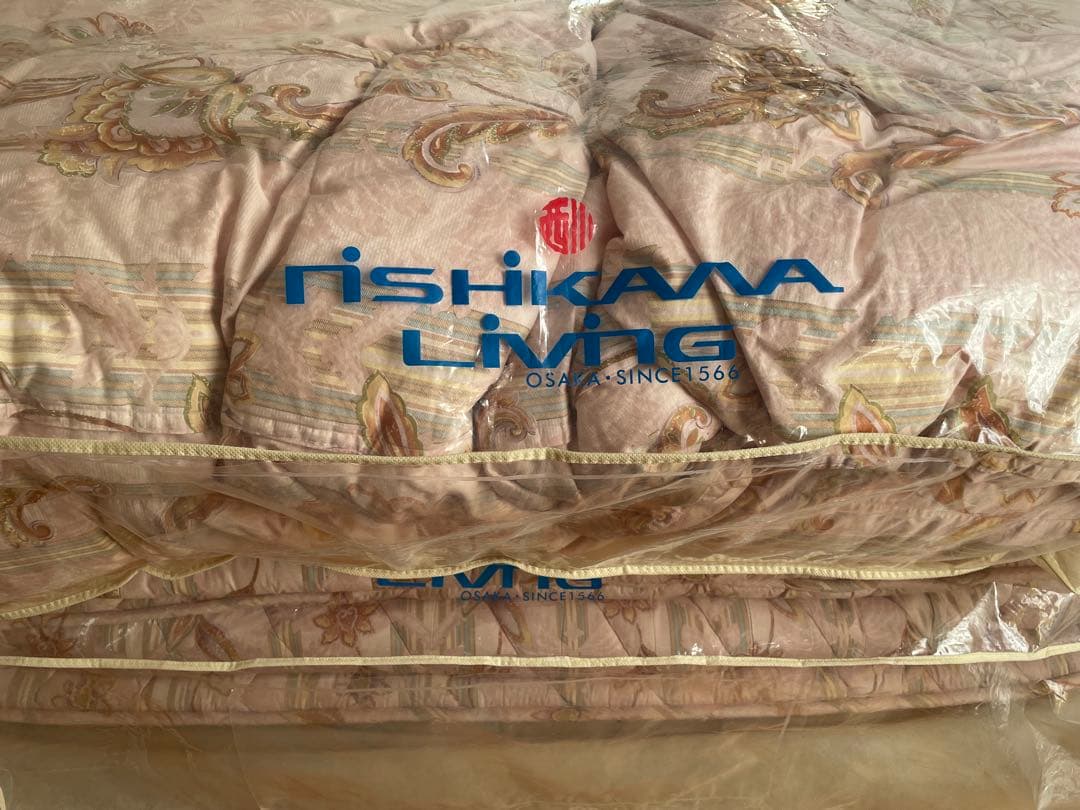 西川リビング　羽毛布団5点セット　手摘みダウン93% ダブルロングサイズ