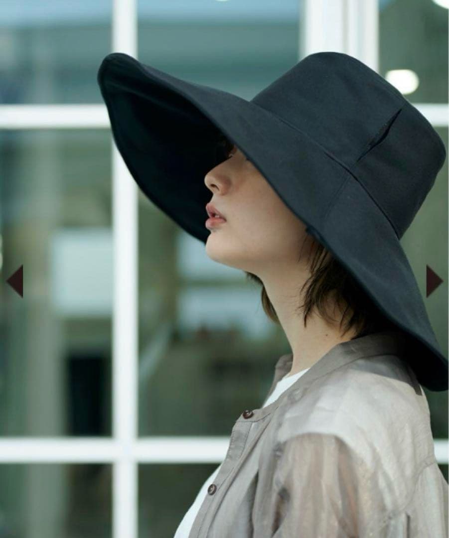 【美品】Lサイズ サンバリア100 ワイドハット　日よけ　UV対策　ブラック