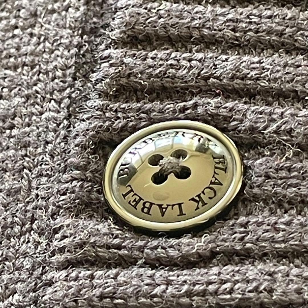 バーバリーブラックレーベル　ハイネックセーター　L　羊毛　ウール　ネイビー