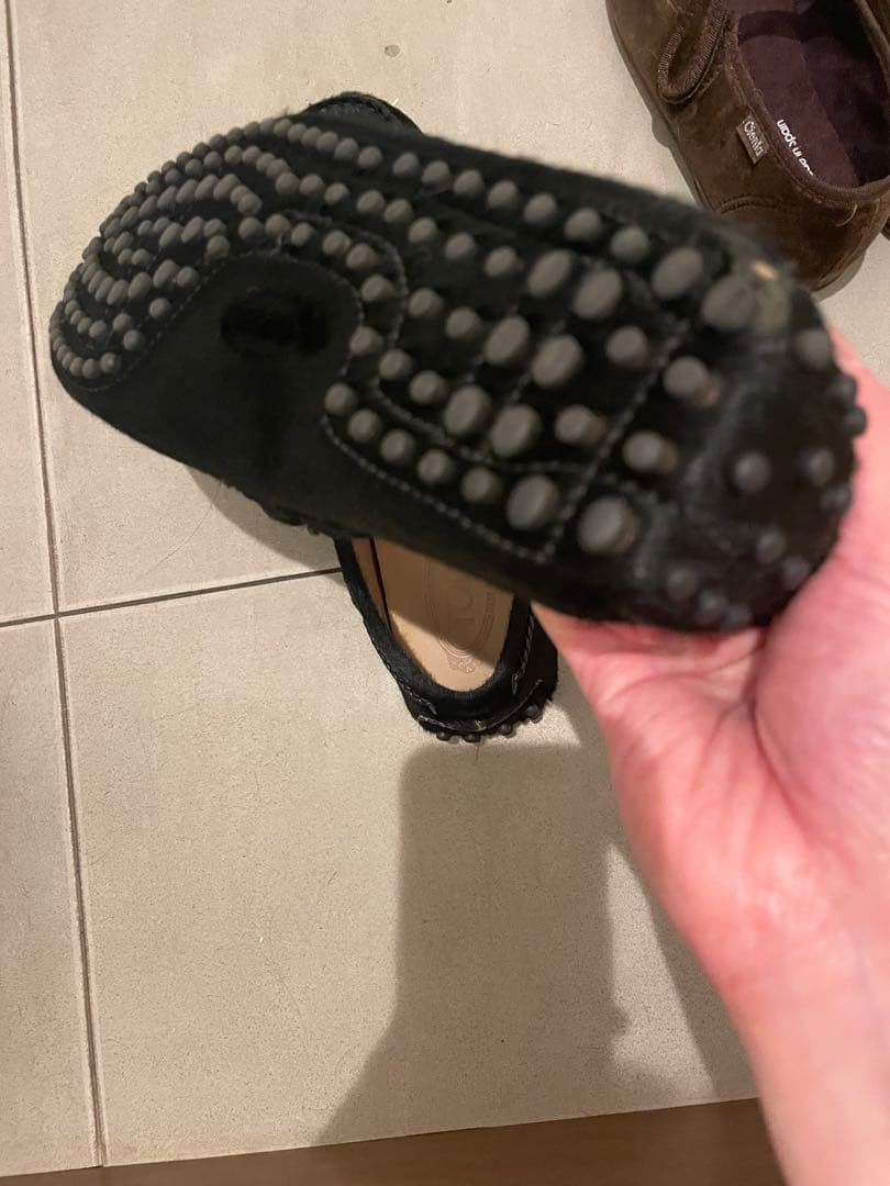 トッズ　メンズ　ハラコ　ブラック　7ハーフ