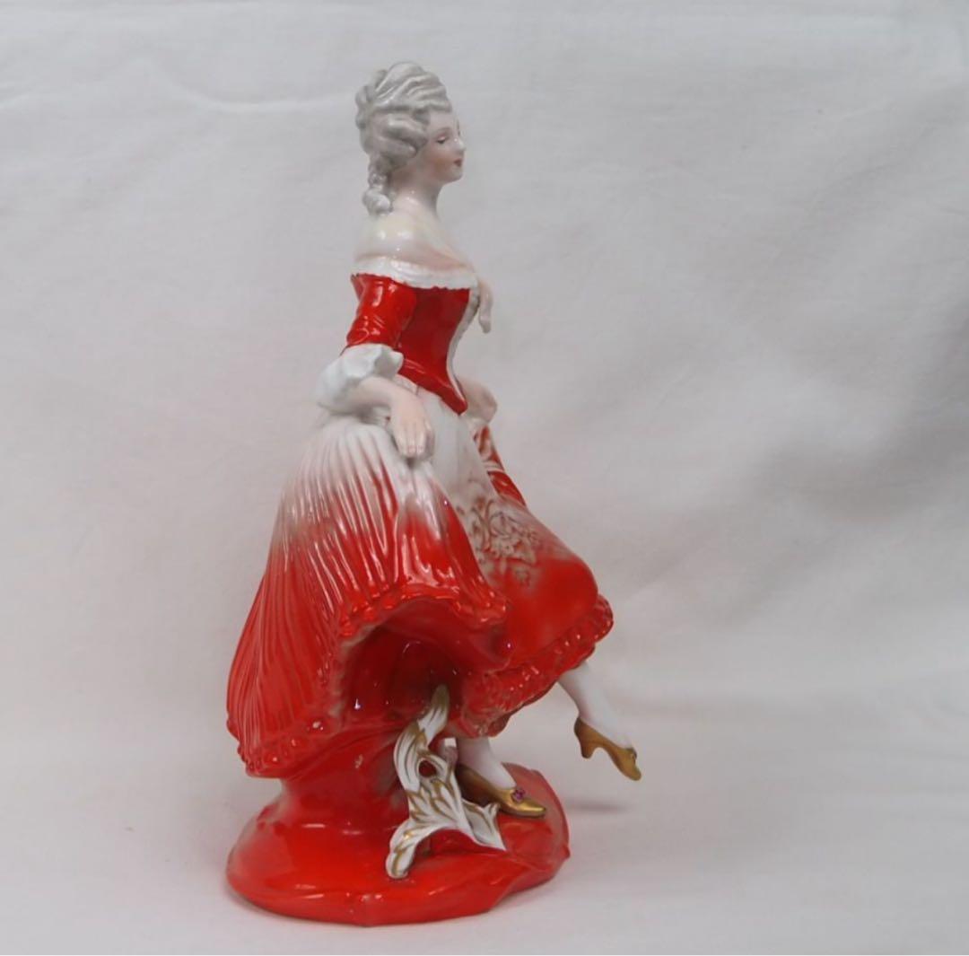 晴天送料無料時代物 1935年『オールドノリタケ』製貴婦人人形 フィギュア