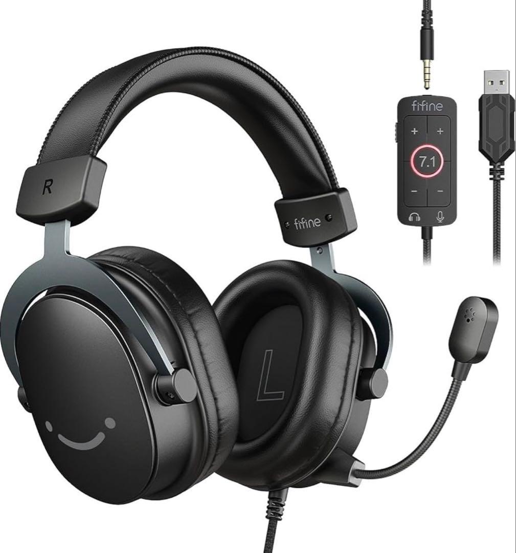 Fifine USBマイク・ゲーミングヘッドセット・オーディオミキサーセット