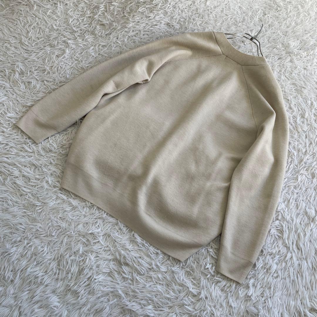 ウールポリエステルミラノリブ ファーポケットカーディガン