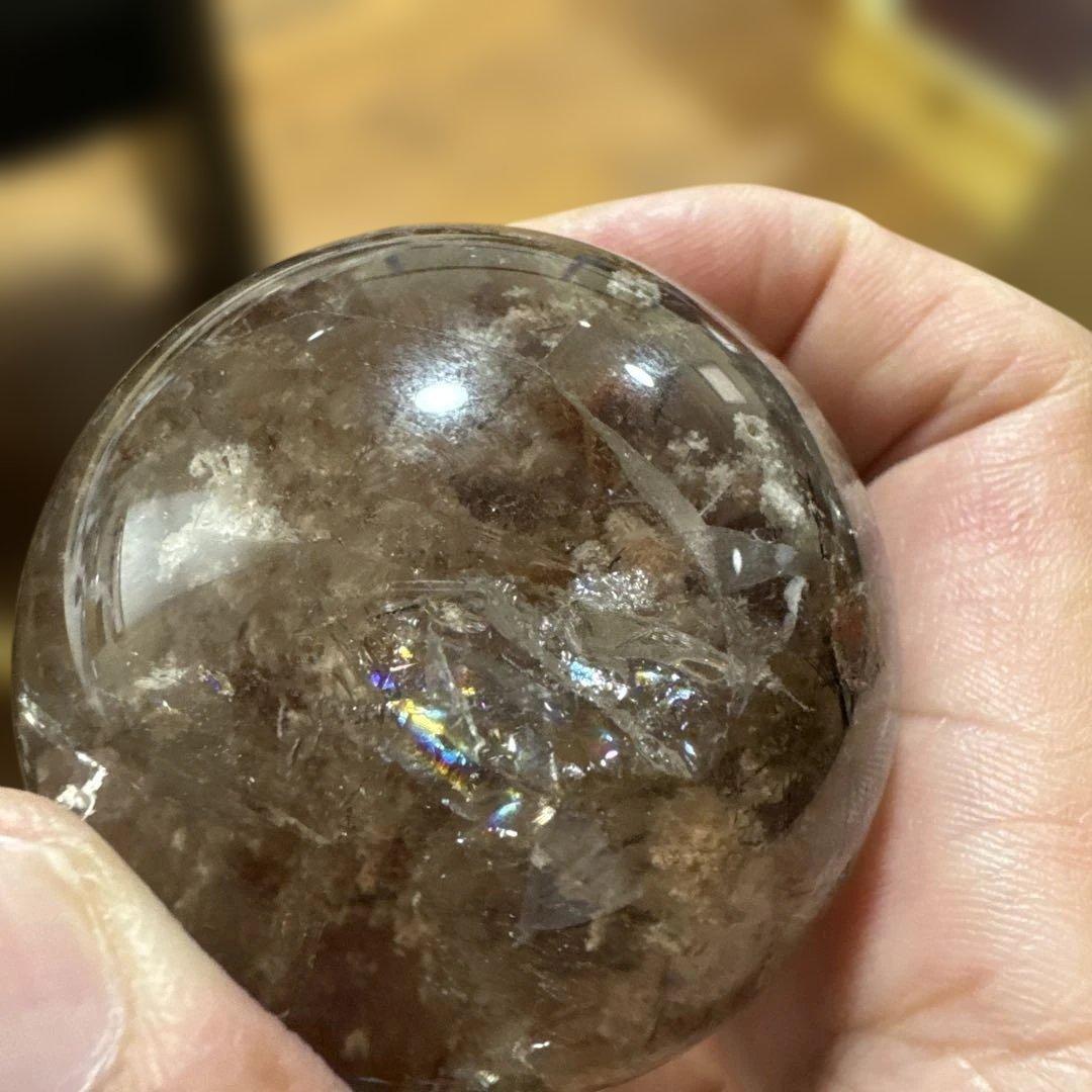 希少　高品質　ガーデンルチルクォーツ　丸玉　スフィア