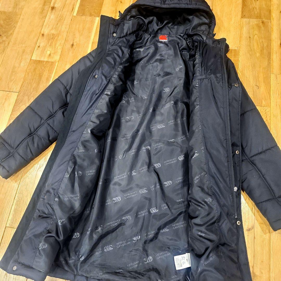 『カンタベリー』ベンチコート ラグビー ダブルジップ フード M ブラック