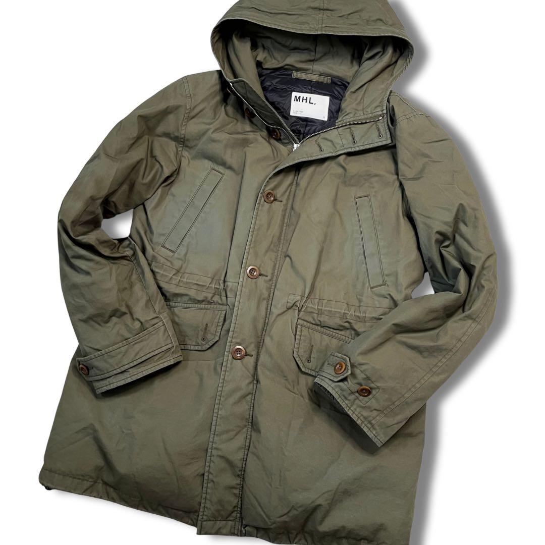 希少✨MHL. エムエイチエル ダウンジャケット モッズコート フード 極暖