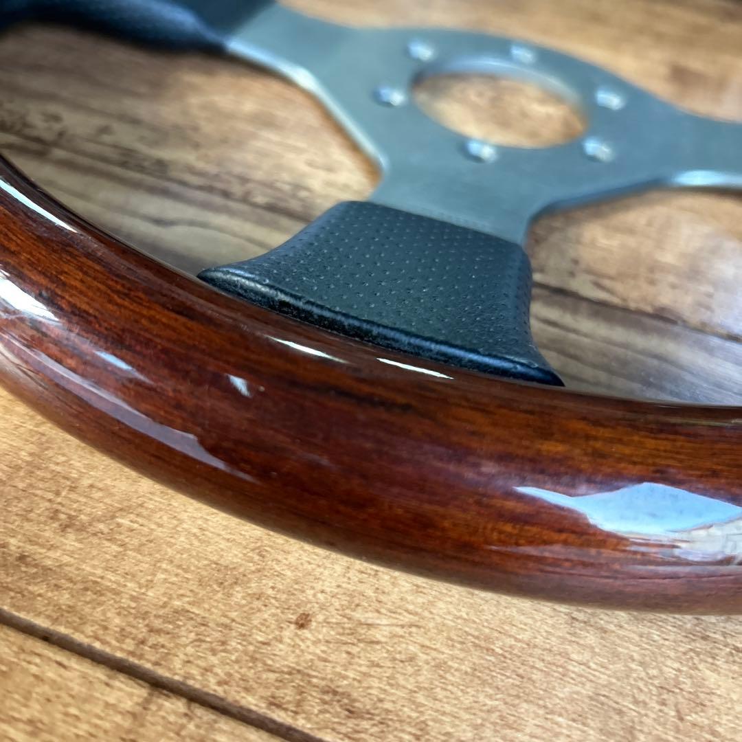 MOMOステアリング ファイター レザー / ウッド 350㎜