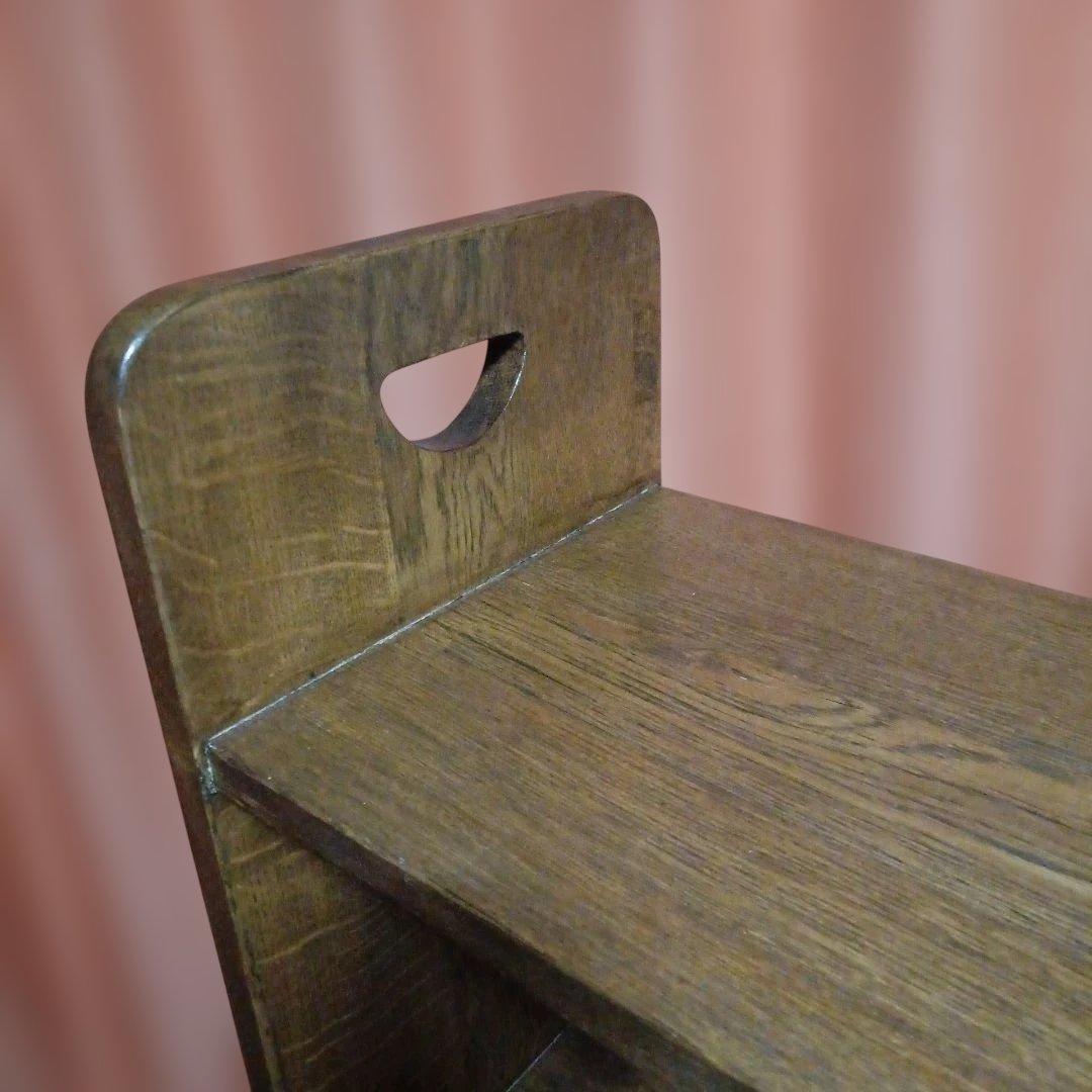 【N】高級アメリカンヴィンテージ ウッドラック シェルフ 茶 4段