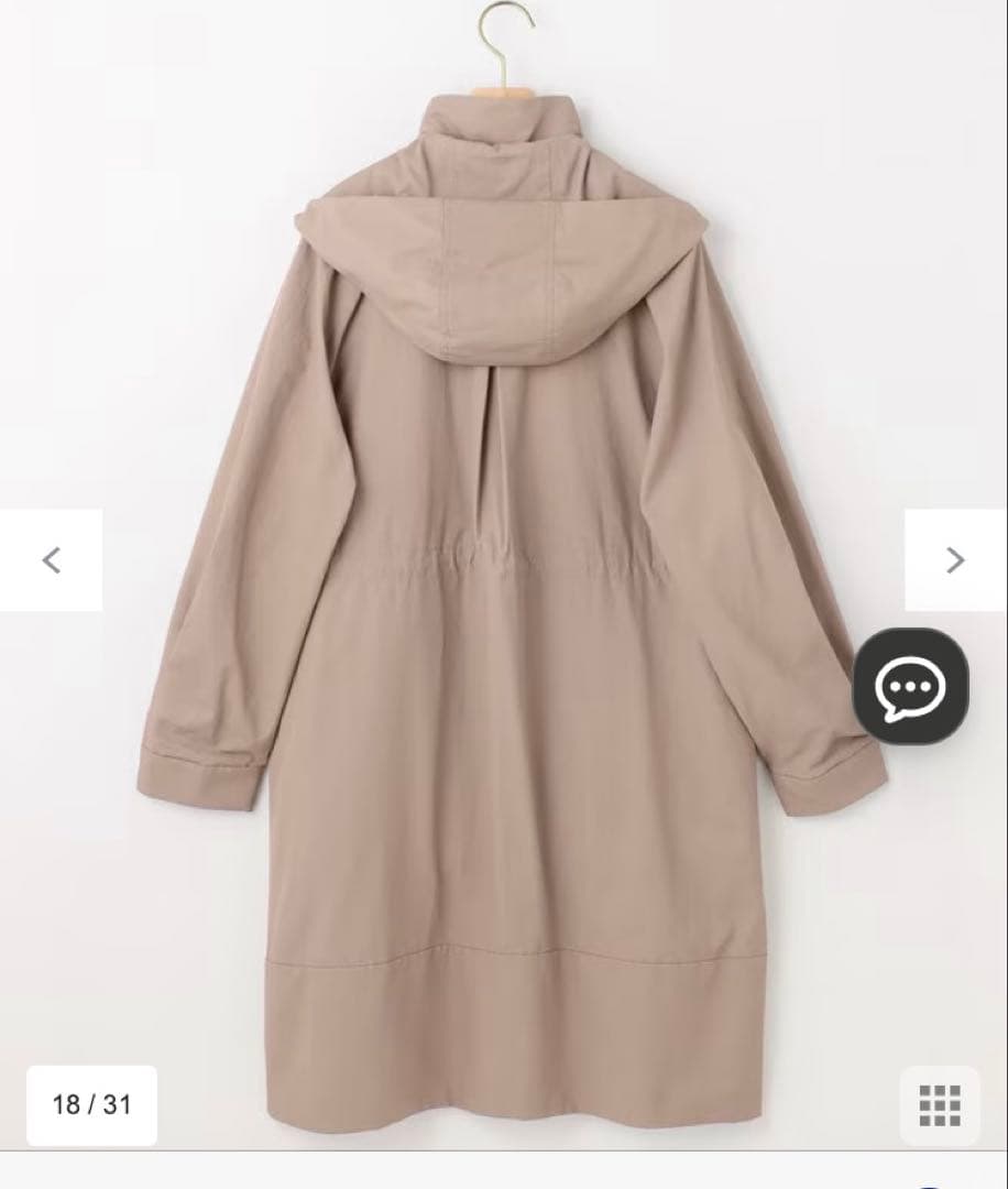 オンワード　組曲　中綿ライナー付きモッズコート　マウンテンパーカー　ベージュ