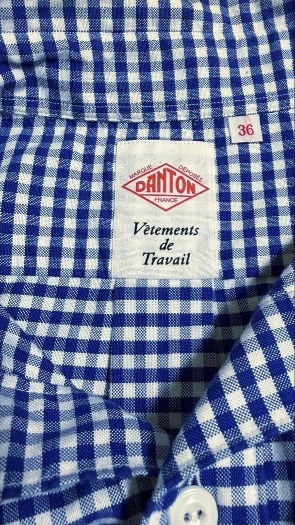 DANTON チェック柄 長袖シャツ 36