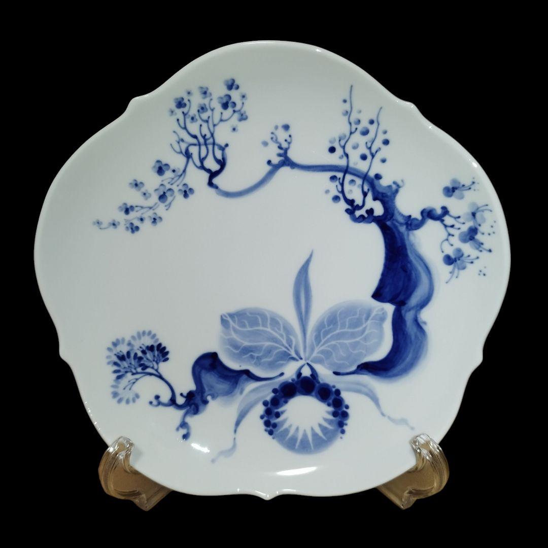 【未使用】Meissen ブルーオーキッド 18.5cmプレート 6枚セット