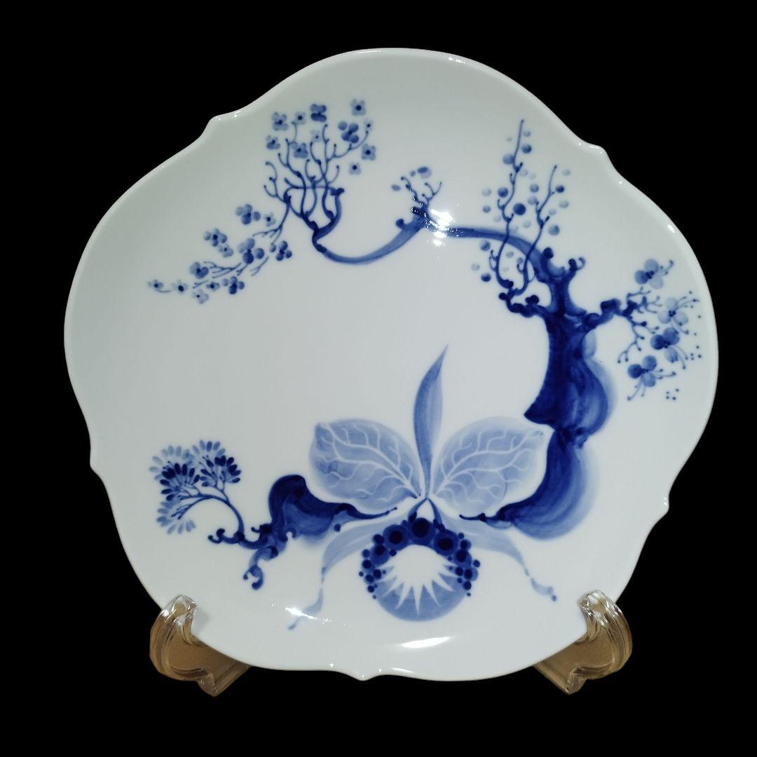 【未使用】Meissen ブルーオーキッド 18.5cmプレート 6枚セット