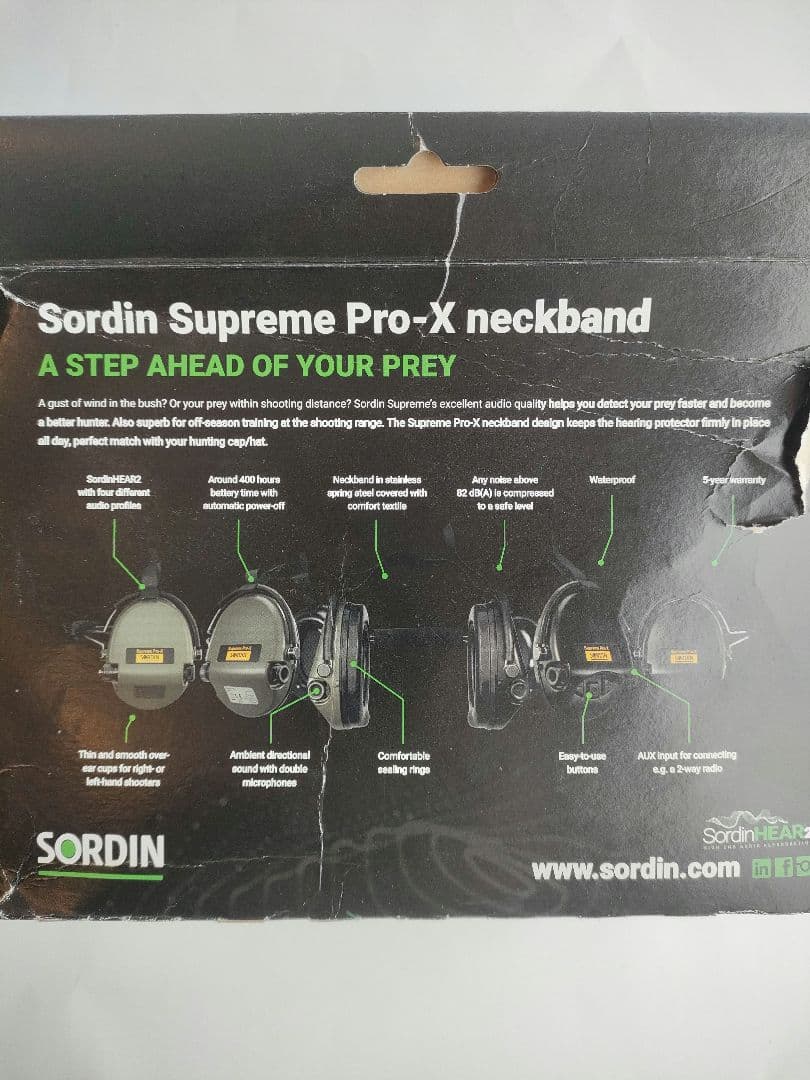 SORDIN Supreme Pro-X 　電子イヤーマフ　ネックバンド