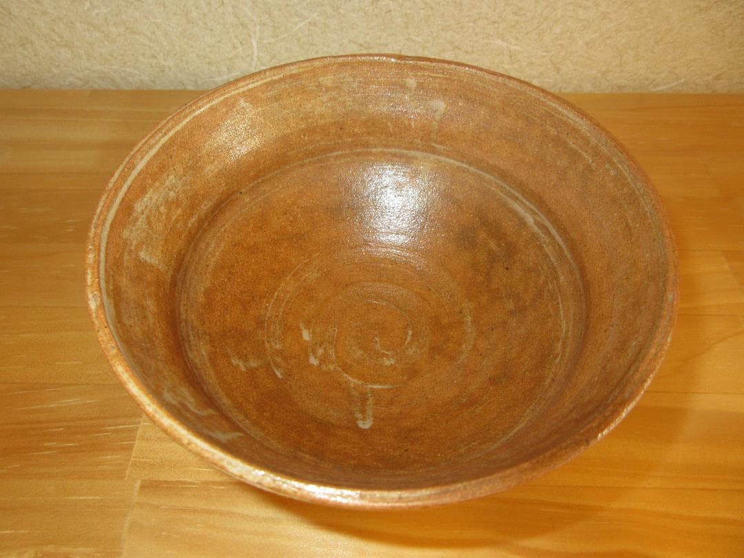 送料込【逢絢亭】茶道具 茶碗 古曽部焼 高槻 古曽部 柿蔕写 寒川義崇 共箱入り