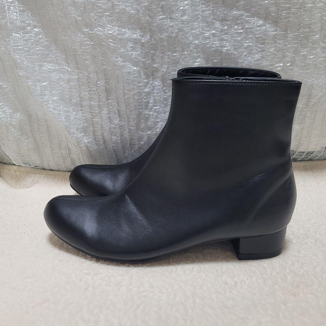 ラクナ RAKUNA 整体シューズ ブラック ショートブーツ サイドジップ M