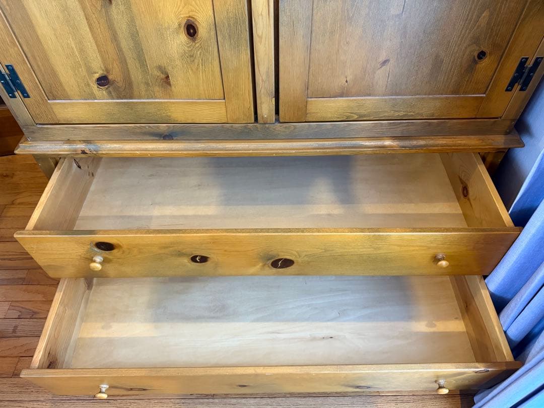 【アンファン】　コーハウス　引出２段&扉付ハンガーキャビネット　カントリー家具